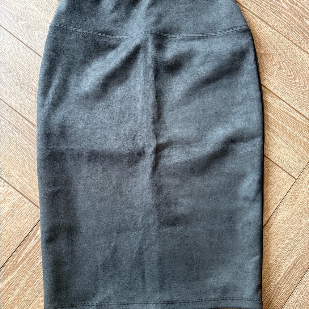 Renee C. Gray-Green Stretch Pencil Skirt